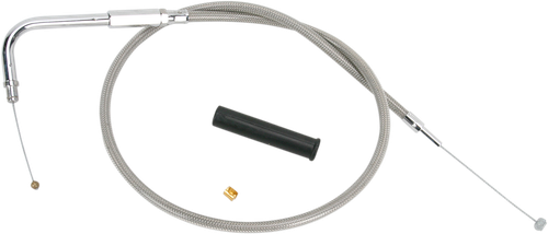 DRAG SPECIALTIES - 0650-0286 - Stainless Braided Throttle Cable - 26-1/2"