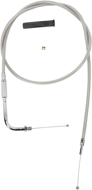 DRAG SPECIALTIES - 0650-0395 - Stainless Braided Throttle Cable - 42"