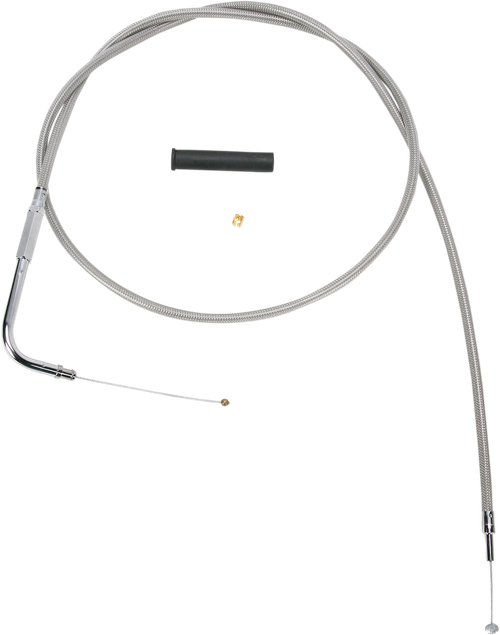DRAG SPECIALTIES - 0650-1073 - Stainless Braided Throttle Cable - 50"