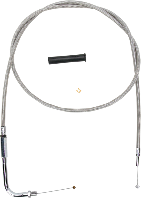 DRAG SPECIALTIES - 0650-1091 - Stainless Braided Throttle Cable - 48"