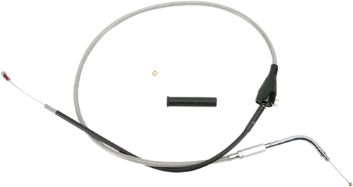 DRAG SPECIALTIES - 0651-0168 - Stainless Braided Idle Cable - Cruise - 38-3/8"