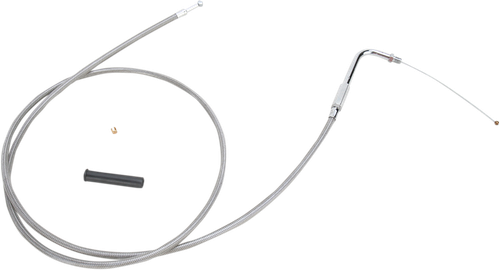 DRAG SPECIALTIES - 0651-0700 - Stainless Braided Throttle Cable - 52"
