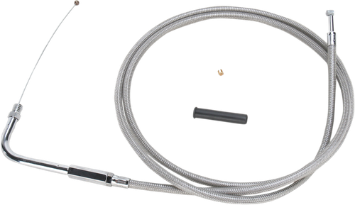 DRAG SPECIALTIES - 0651-0701 - Stainless Braided Throttle Cable - 54"