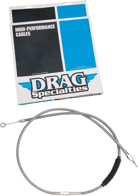 DRAG SPECIALTIES - 0652-1462 - High-Efficiency Braided Stainless Steel Clutch Cable - 62-11/16"