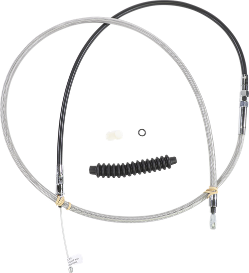DRAG SPECIALTIES - 0652-2373 - High-Efficiency Braided Stainless Steel Clutch Cable - 74"