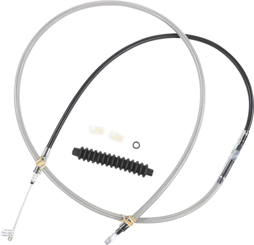 DRAG SPECIALTIES - 0652-2375 - High-Efficiency Braided Stainless Steel Clutch Cable - 78"