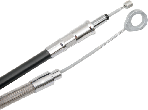 DRAG SPECIALTIES - 0652-3218 - High-Efficiency Braided Stainless Steel Clutch Cable - Standard Full Length