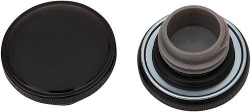 DRAG SPECIALTIES - 0703-0818 - Screw-In Gas Cap - Non-Vented - Left - Gloss Black
