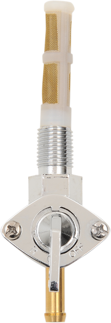 DRAG SPECIALTIES - 0705-0200 - Fuel Petcock - Downward - Chrome - 1/4" NPT