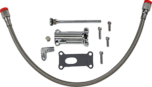 DRAG SPECIALTIES - 0710-0255 - Engine Oil Spout Kit - Chrome - 02'-06' Touring