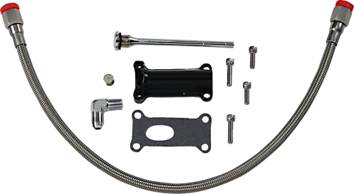 DRAG SPECIALTIES - 0710-0258 - Engine Oil Spout Kit - Black - 02'-06' Touring