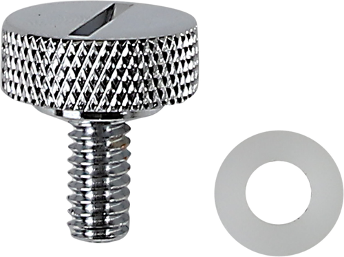 DRAG SPECIALTIES - 0820-0146 - Seat Knob - Slotted - Chrome - 1/4"-20