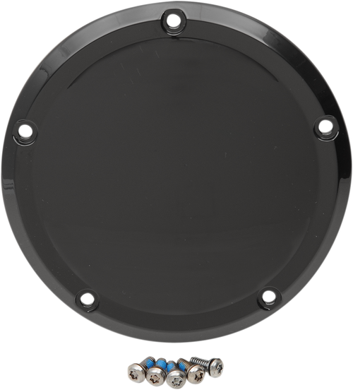 DRAG SPECIALTIES - 1107-0556 - Derby Cover - Gloss Black - 5 Hole - '15-'25 Harley-Davidson