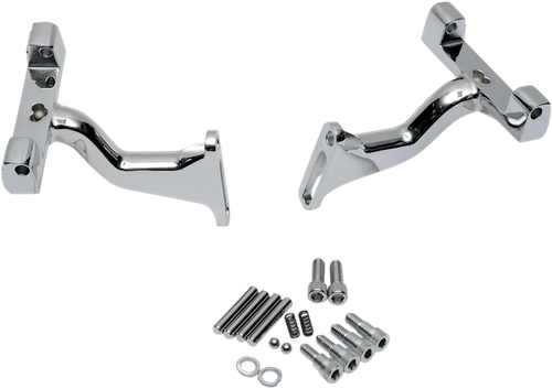 DRAG SPECIALTIES - 1621-0394 - Passenger Footboard Mount - Chrome - Raised