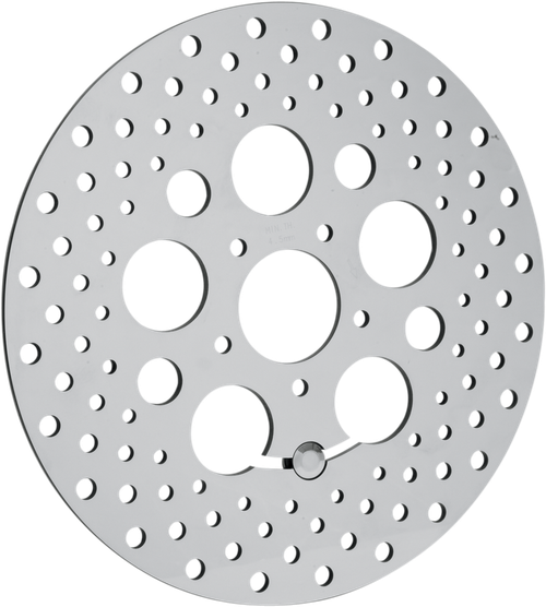 DRAG SPECIALTIES - 1710-1061 - Drilled Brake Rotor - Front - 11.8" - Touring/Trike