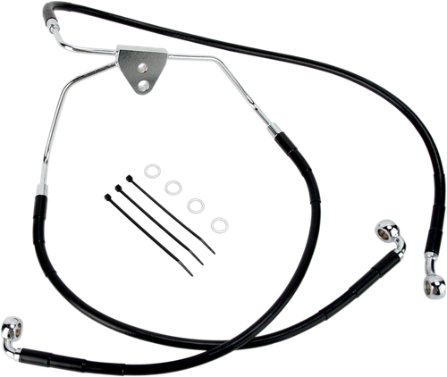 DRAG SPECIALTIES - 1741-2508 - Brake Line - Front (Lower/Upper) - Black