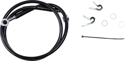 DRAG SPECIALTIES - 1741-2526 - Brake Line - Front (Upper) - Black