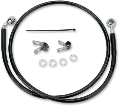 DRAG SPECIALTIES - 1741-2526 - Brake Line - Front (Upper) - Black