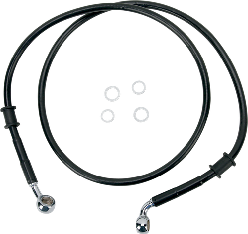 DRAG SPECIALTIES - 1741-2786 - Brake Line - Front (Upper) - Black