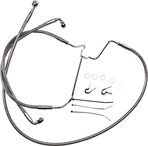 DRAG SPECIALTIES - 1741-3981 - Brake Line - +8" - Stainless Steel