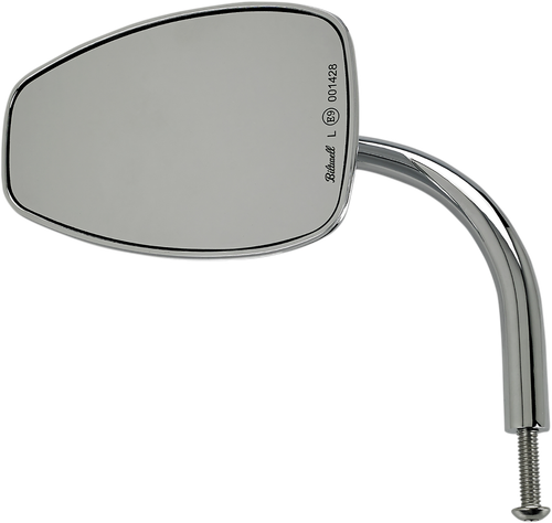 BILTWELL - 6504-400-531 - Mirror - Utility - Side View - Teardrop - Perch - Chrome - Each
