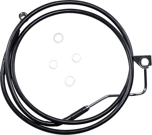 DRAG SPECIALTIES - 1741-3988 - Brake Line - Front (Upper) - Black