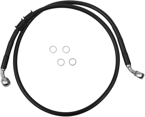 DRAG SPECIALTIES - 1741-5359 - Brake Line - Front - +2" - Black - XL