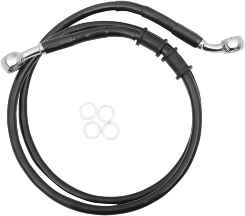 DRAG SPECIALTIES - 1741-5385 - Brake Line - Front (Upper) - Black