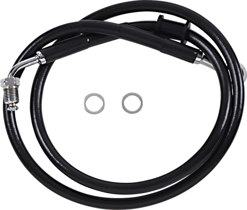 DRAG SPECIALTIES - 1741-5799 - Brake Line - +10" - Black - '18-'24 Softail