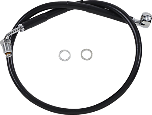 DRAG SPECIALTIES - 1741-5807 - Brake Line - +2" - Black - '18-'21 Softail