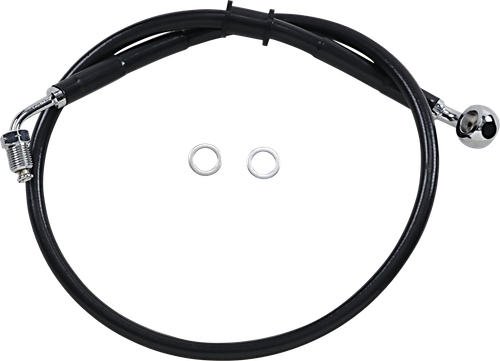 DRAG SPECIALTIES - 1741-5820 - Brake Line - +4" - Black - '18-'21 Softail