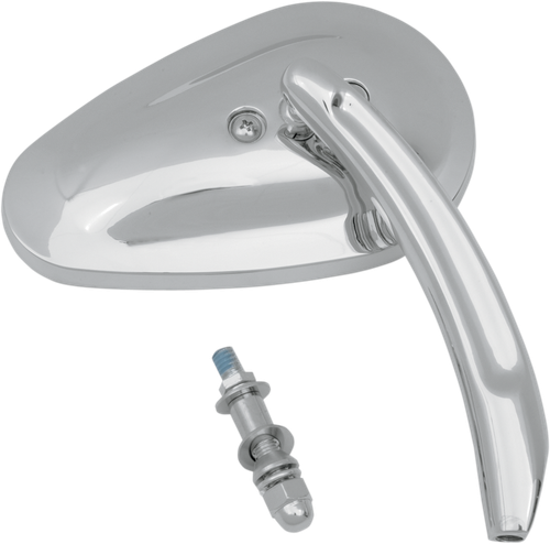 DRAG SPECIALTIES - 1901-1900 - Mirror - Side View - Teardrop - Chrome - Right