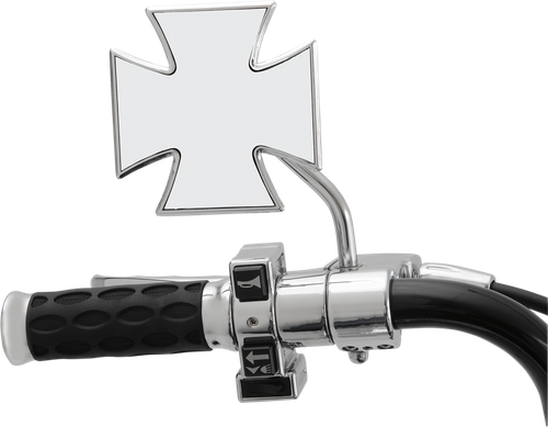 DRAG SPECIALTIES - 1901-6060 - Mirror - Side View - Maltese - Chrome - Round Stem - Each