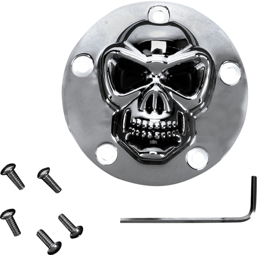 DRAG SPECIALTIES - 1902-0181 - 3-D Skull Points Cover - Twin Cam