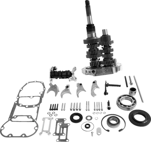BAKER DRIVETRAIN - OD6-404P-02 - Gear Set - Overdrive/6-Speed - Polished - '01 Touring
