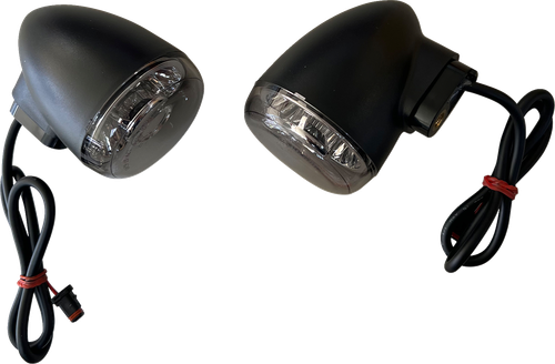 DRAG SPECIALTIES - 2020-2313 - Turn Signal - Rear - Smoke/Amber - Black