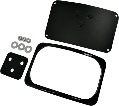 DRAG SPECIALTIES - 2030-0628 - License Plate Mount - 3 Hole - Gloss Black
