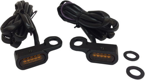 DRAG SPECIALTIES - 2040-2130 - LED Handlebar Marker Lights - Hydraulic Clutch - Black/Amber