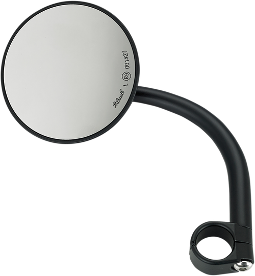 BILTWELL - 6503-501-131 - Mirror - Utility - Side View - Round - Clamp-On - Black - 1"