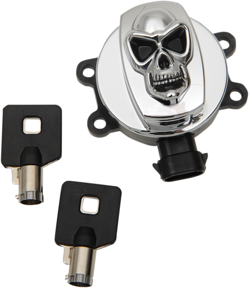 DRAG SPECIALTIES - 2106-0420 - Ignition Switch - Skull - Chrome