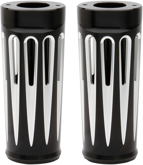 ARLEN NESS - 20-029 - Fork Boot Covers - +2" - Black Anodized - Deep Cut - FL