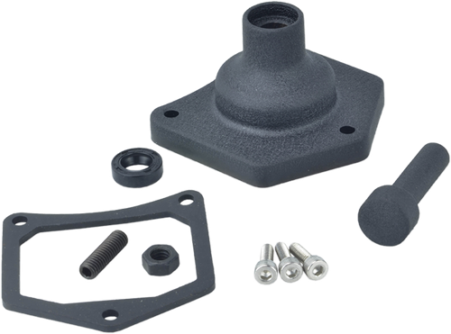 DRAG SPECIALTIES - 2110-0995 - End Cover - Solenoid/Starter Button - Black Wrinkle
