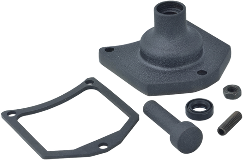 DRAG SPECIALTIES - 2110-0997 - End Cover - Solenoid/Starter Button - Black Wrinkle