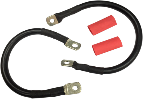 DRAG SPECIALTIES - 2113-0662 - Black Battery Cable Set - '89-'08 ST