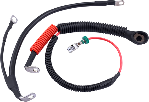 DRAG SPECIALTIES - 2113-0736 - Black Battery Cable Set - '09-'13 FLH/T