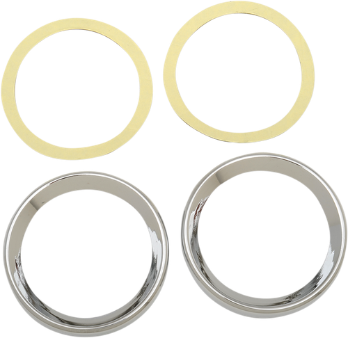 DRAG SPECIALTIES - 2202-0060 - Instrument Gauge Bezel - Chrome - 3.62" Diameter
