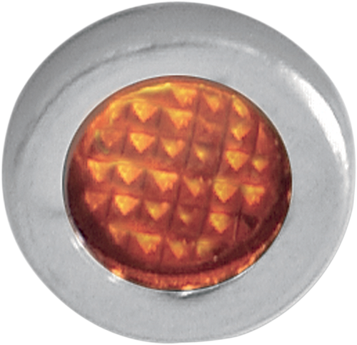 DRAG SPECIALTIES - 2212-0112 - Snap-In Indicator Light - Amber - Stainless Steel Bezel