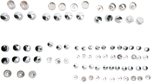 DRAG SPECIALTIES - 2401-0702 - Bolt Cover Kit - Standard/Engine - Chrome - '99-'06 Touring