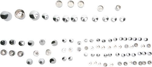 DRAG SPECIALTIES - 2401-0710 - Bolt Cover Kit - Standard/Engine - Chrome - '00-'06 Softail