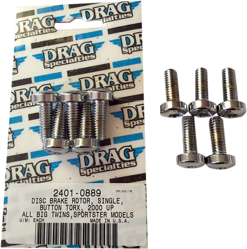 DRAG SPECIALTIES - 2401-0889 - Mounting Kit - Rotor to Hub - Front - Chrome